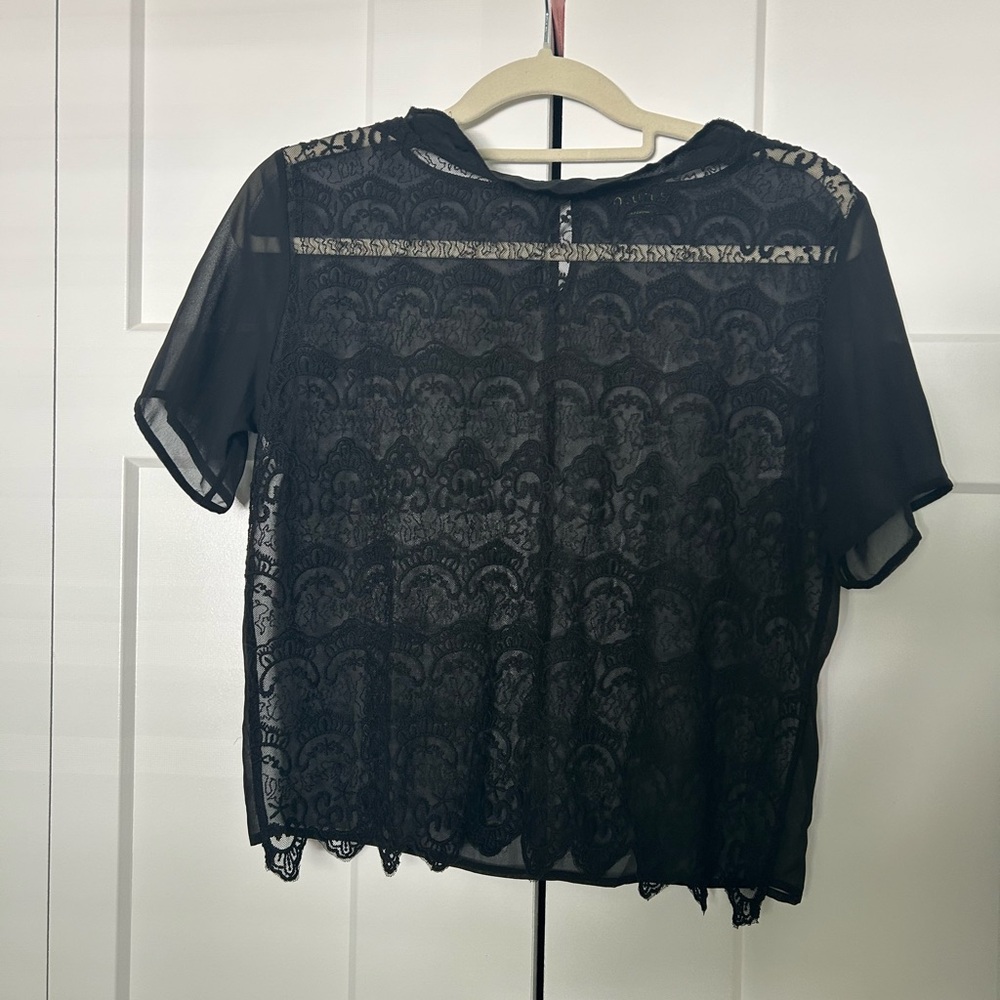 Elegant Black Lace Top
